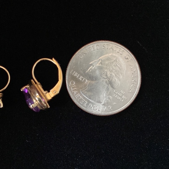 Imperial Gold Co 14K Gold Amethyst Earrings - Picture 4 of 7
